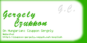 gergely czuppon business card